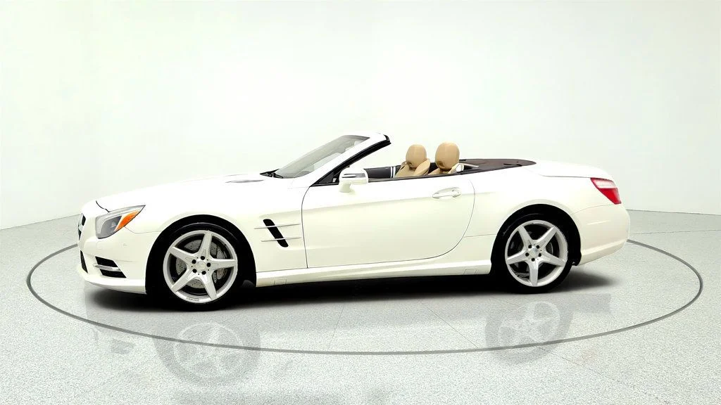 Used 2015 designo Diamond White Metallic Mercedes-Benz SL 400 2dr Roadster SL400 w/ Premium I Pkg & Magic SKY Control image 8