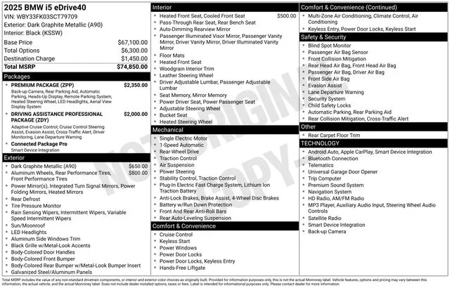 Used 2025 Gray BMW eDrive40 image 47
