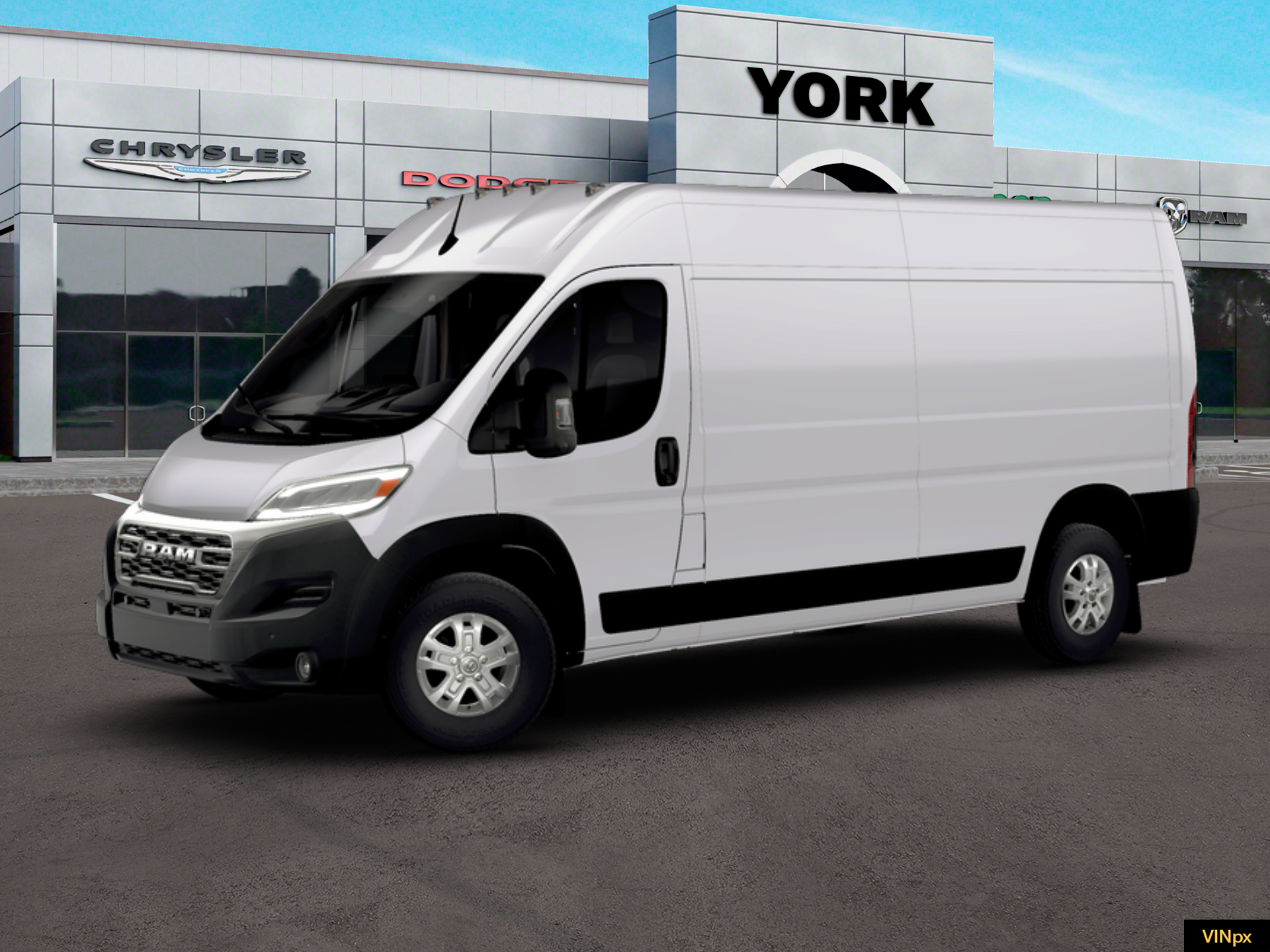 New 2026 Bright White Clearcoat RAM High Roof image 1