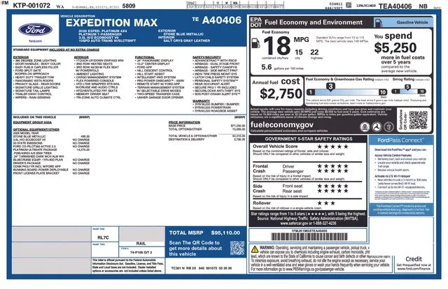 New 2026 Stone Blue Metallic Ford Platinum image 38