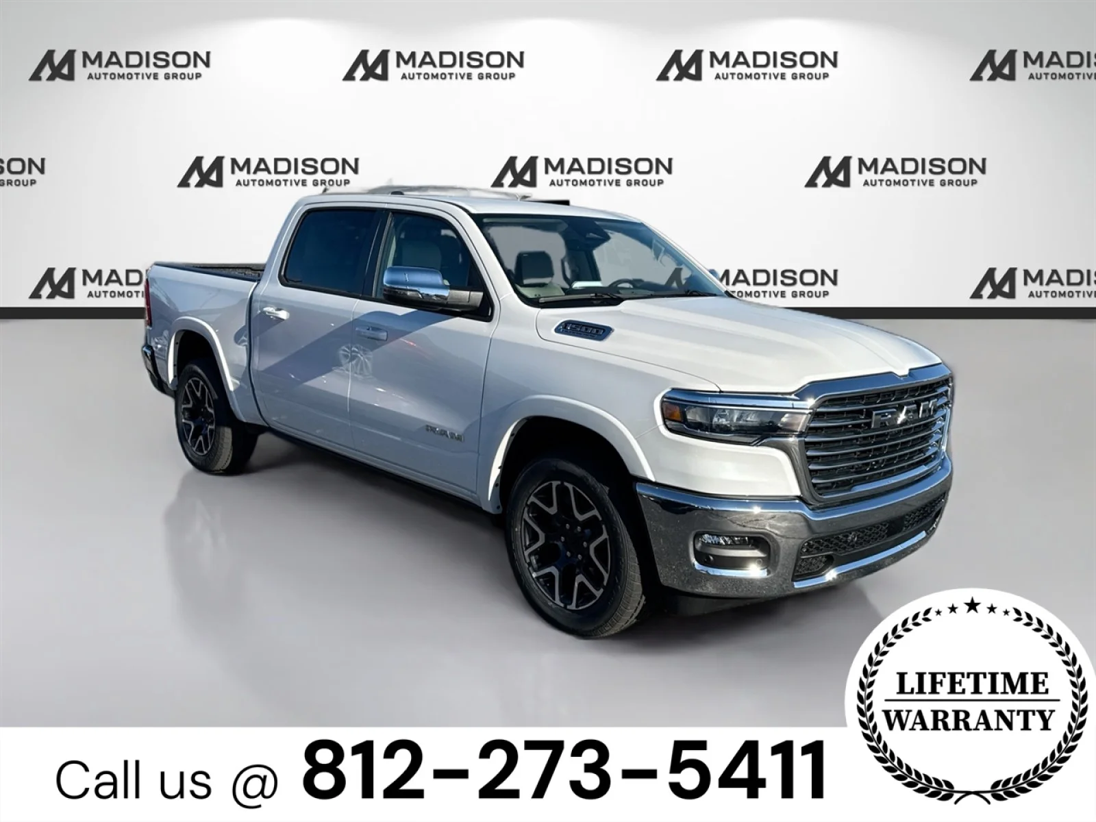 New 2026 Ivory White Tri-Coat Pearlcoat Ram Laramie image 3