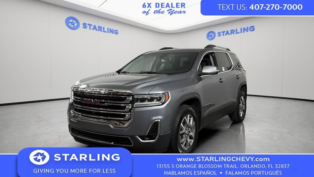 Certified Used 2021 SATIN STEEL METALLIC GMC SLT image 1