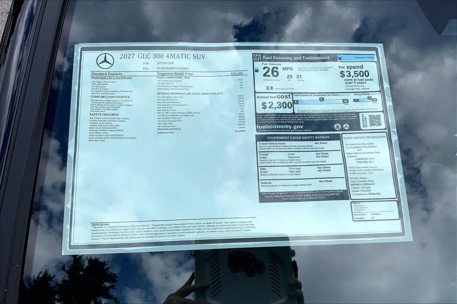 New 2027 Obsidian Black Metallic Mercedes-Benz GLC 300 image 26