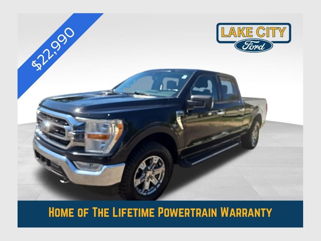 Used 2021 Agate Black Metallic Ford XLT image 1