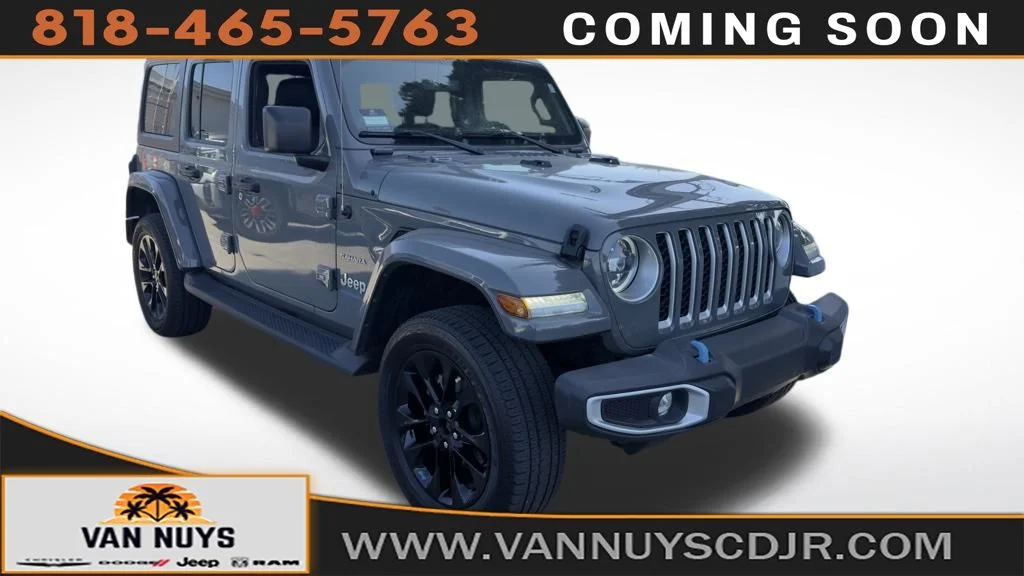 Used 2023 Gray Jeep Sahara 4xe image 1