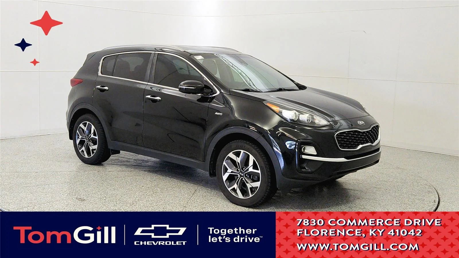 Used 2021 Black Cherry Kia EX image 1