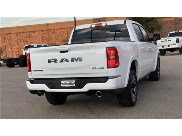 New 2026 Bright White Clear-Coat  Paint Ram LARAMIE CREW CAB 4X4 5