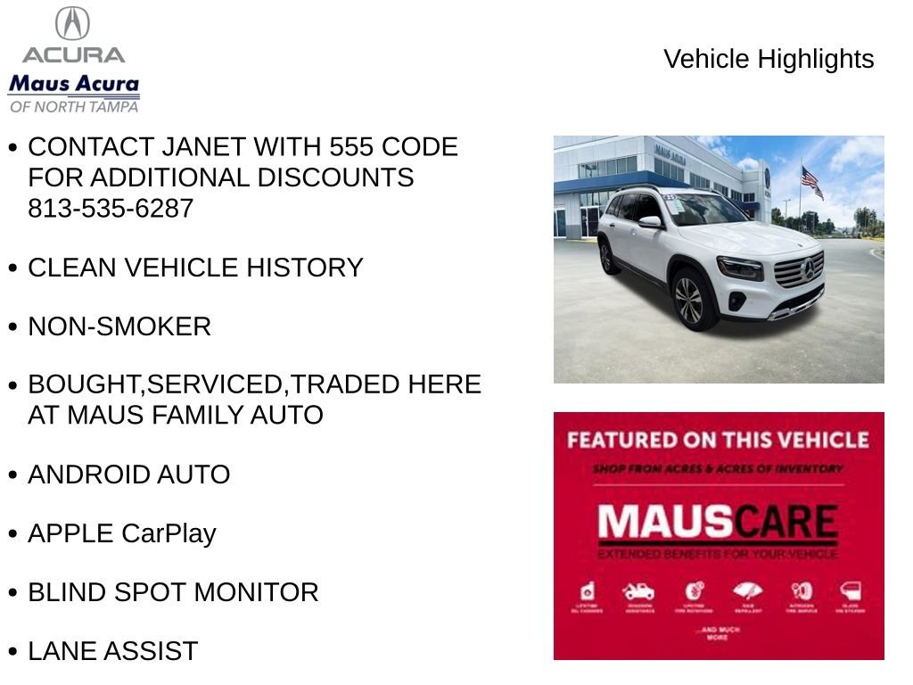 Used 2025 Polar White Mercedes-Benz GLB 250 image 8