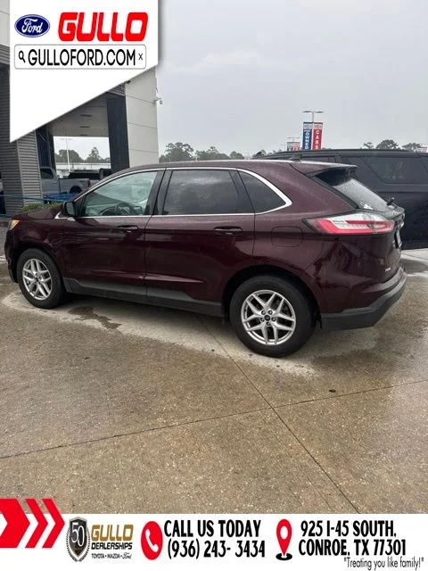 Used 2021 Burgundy Velvet Metallic Tinted Clearcoat Ford SEL image 4