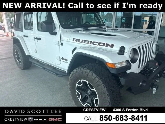 Used 2018 Bright White Clearcoat Jeep Rubicon image 1