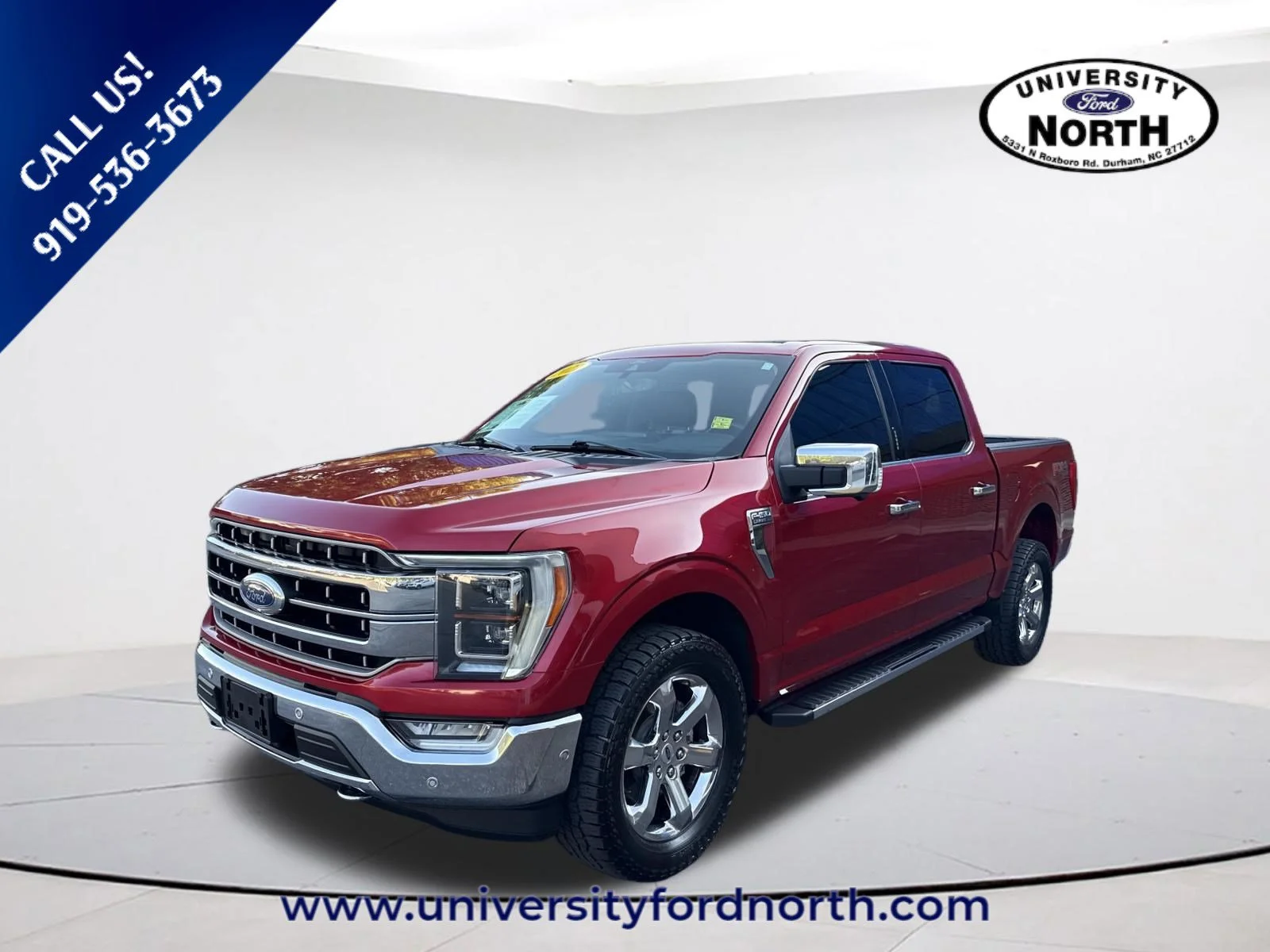 Used 2021 Rapid Red Metallic Tinted Clearcoat Ford LARIAT image 3
