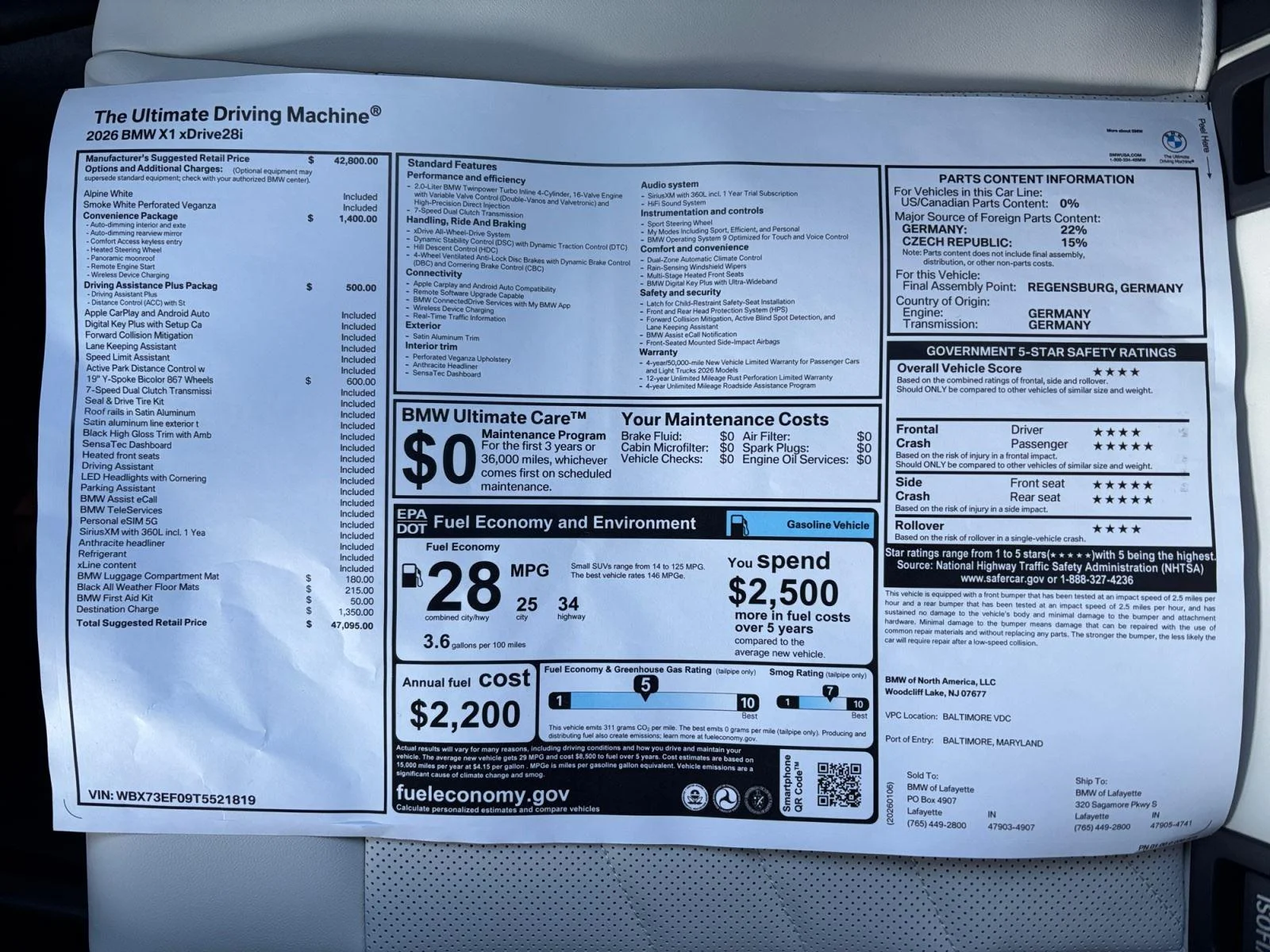 New 2026 Alpine White BMW xDrive28i image 30