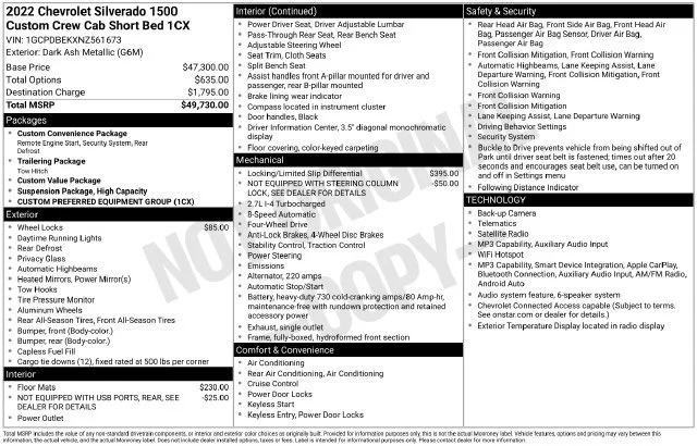 Used 2022 DARK ASH METALLIC Chevrolet Custom image 5