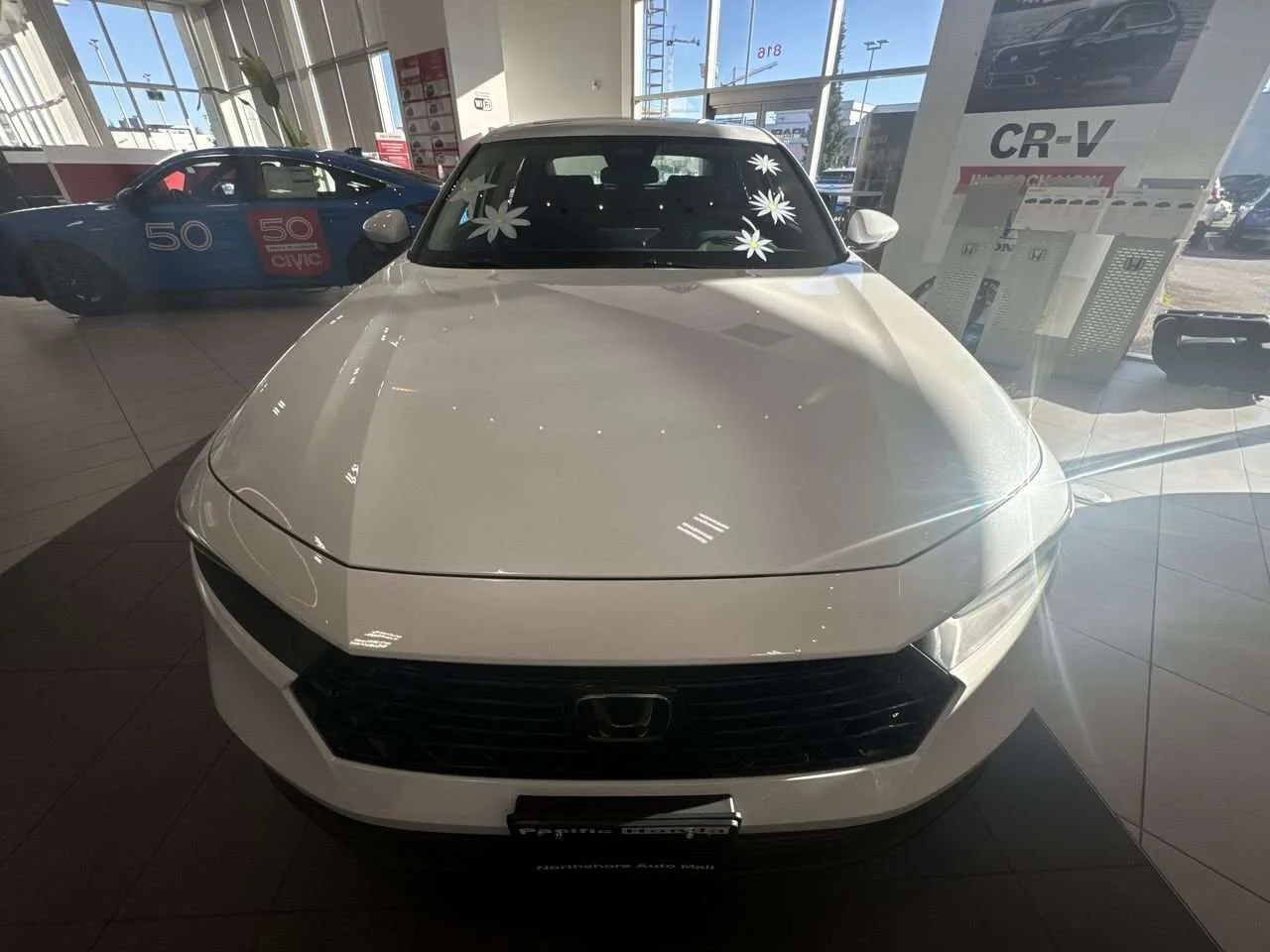 Used 2024 Platinum White Pearl Honda EX CVT Sedan Certified Pre-Owned   One Owner   Loc image 2
