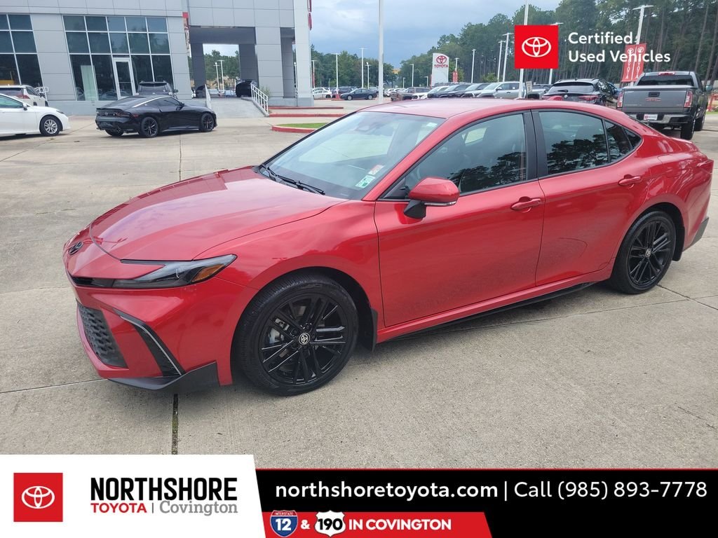 Certified Used 2025 Red Toyota SE image 1