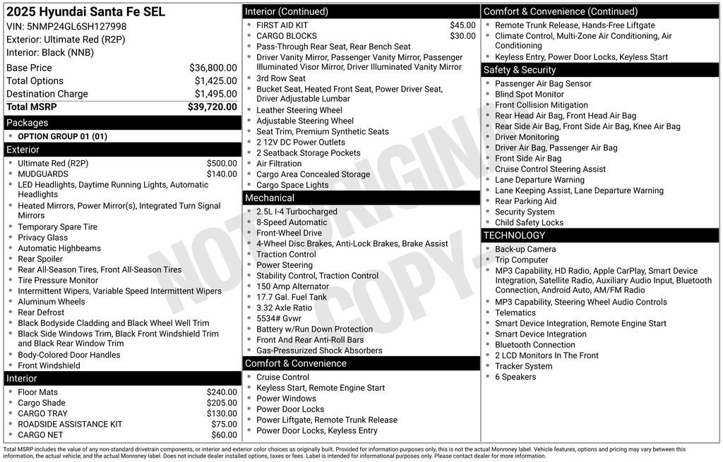 Certified Used 2025 Red Hyundai SEL image 7