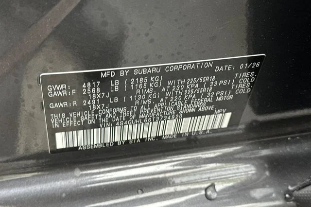 New 2026 MAGNETITE GRAY PEARL Subaru Limited image 22