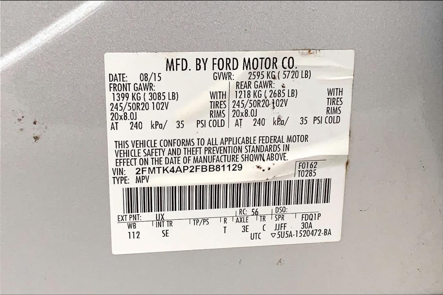 Used 2015 Ingot Silver Metallic Ford Sport image 34