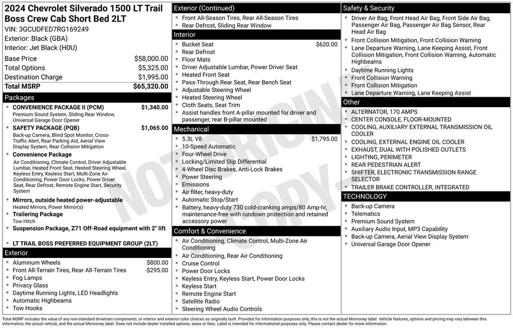 Used 2024 Black Chevrolet LT Trail Boss image 10
