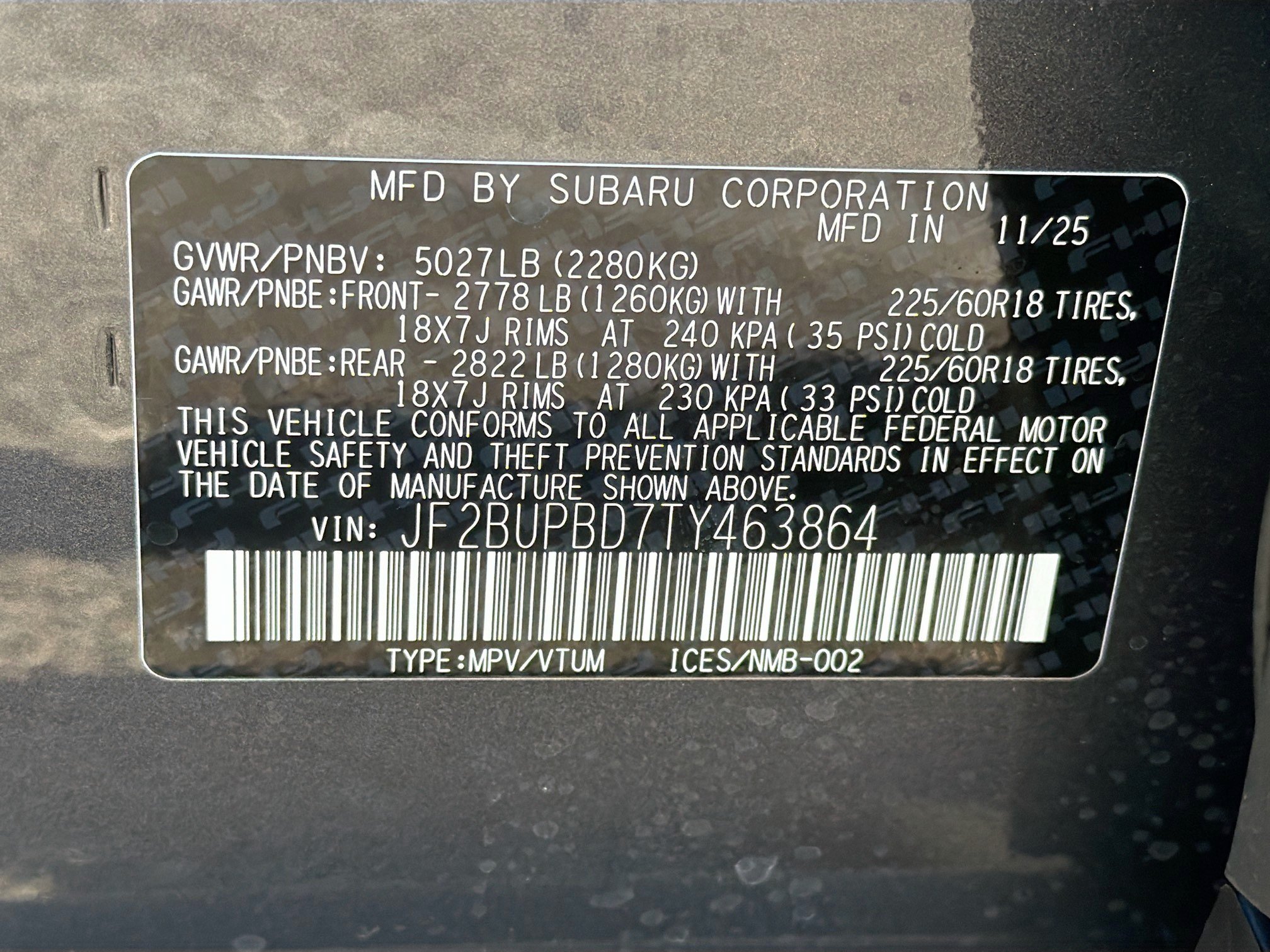 Certified Used 2026 Magnetite Gray Metallic Subaru Premium image 36
