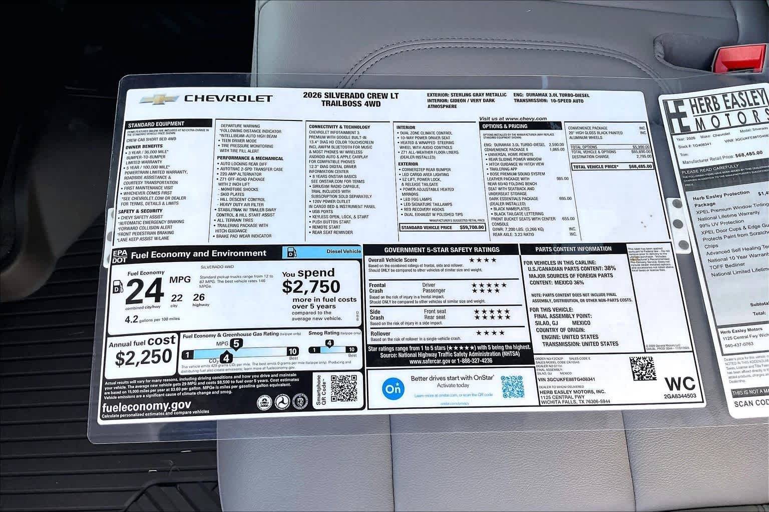 New 2026 Sterling Gray Metallic Chevrolet LT Trail Boss image 23