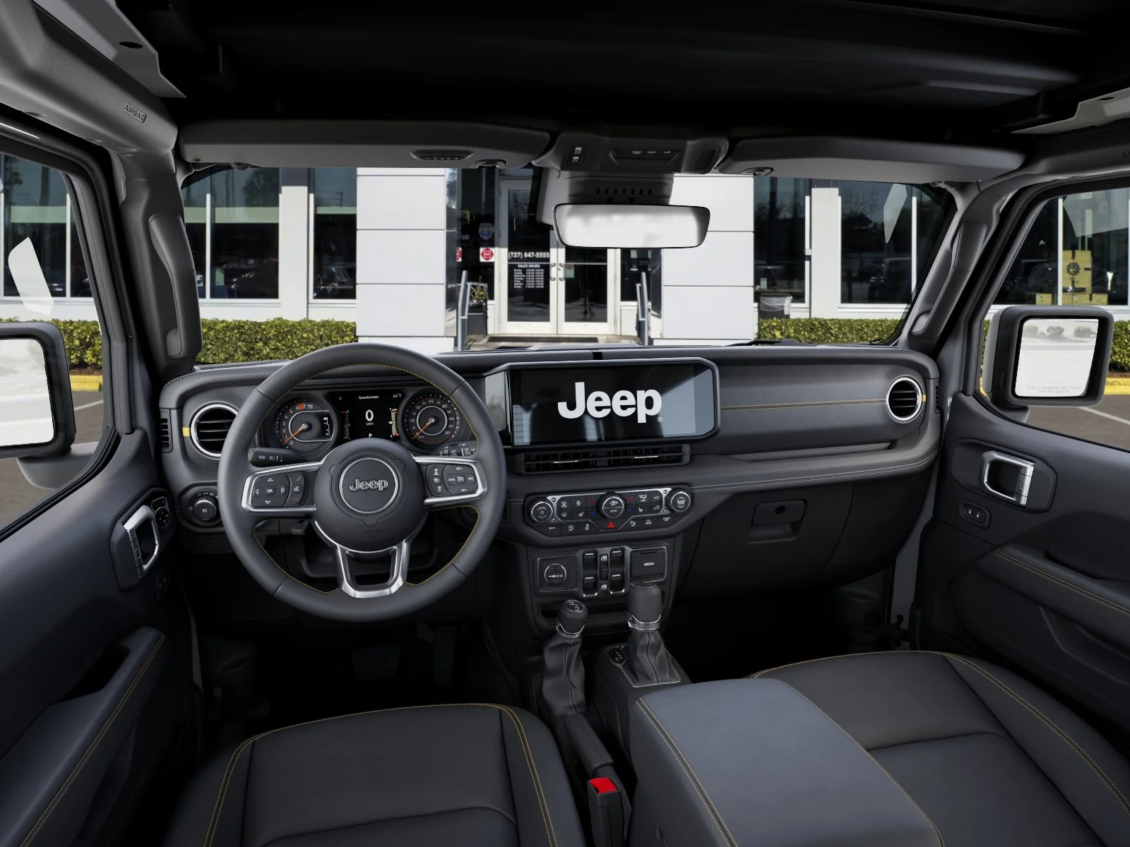 New 2026 Bright White Clear-Coat Exterior Paint Jeep Sahara image 14