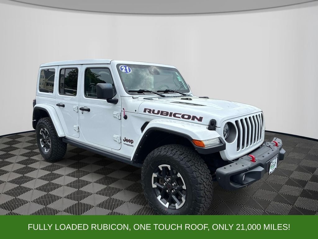 Used 2021 White Jeep Unlimited Rubicon image 3