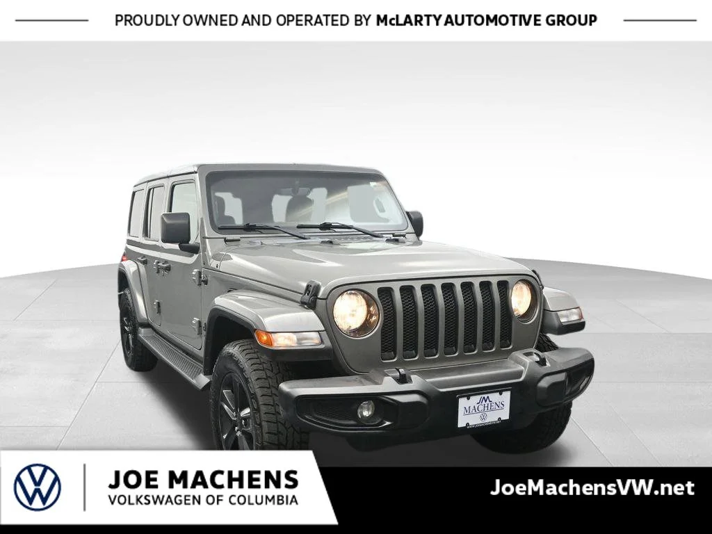 Used 2021 Gray Jeep Unlimited Sahara Altitude image 1
