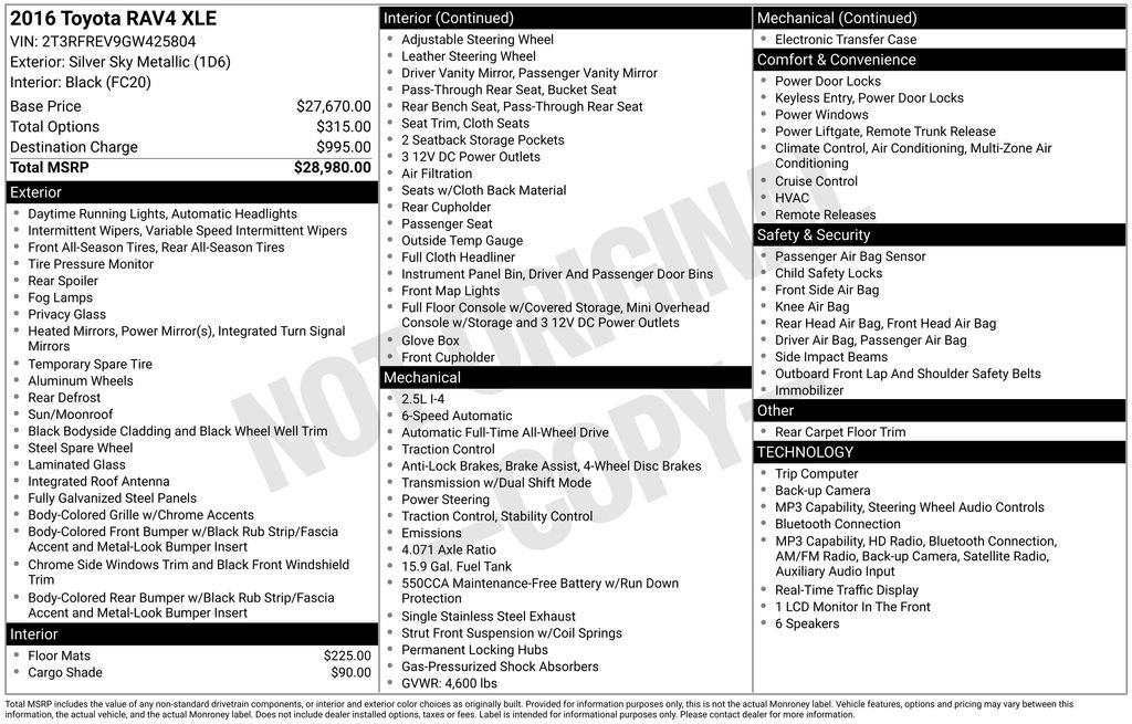 Used 2016 Silver Toyota XLE image 2