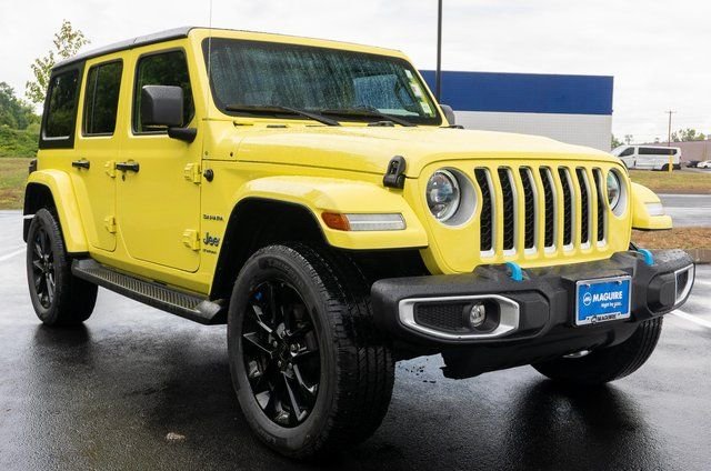 Used 2023 Yellow Jeep Sahara 4xe image 4