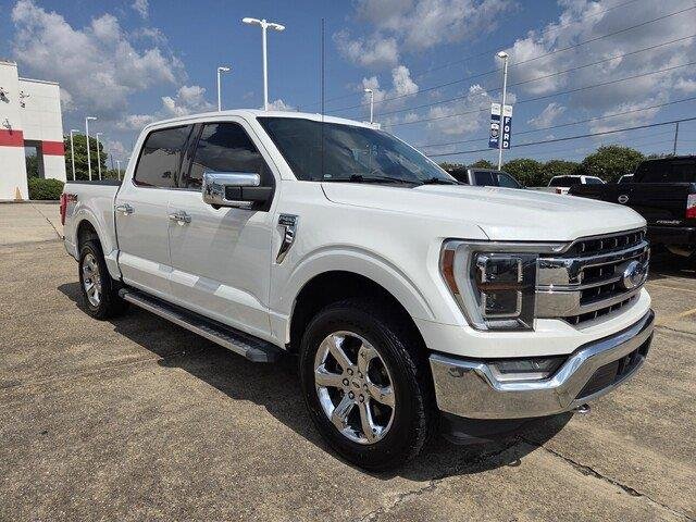 Used 2021 Star White Metallic Tri-Coat Ford LARIAT image 7