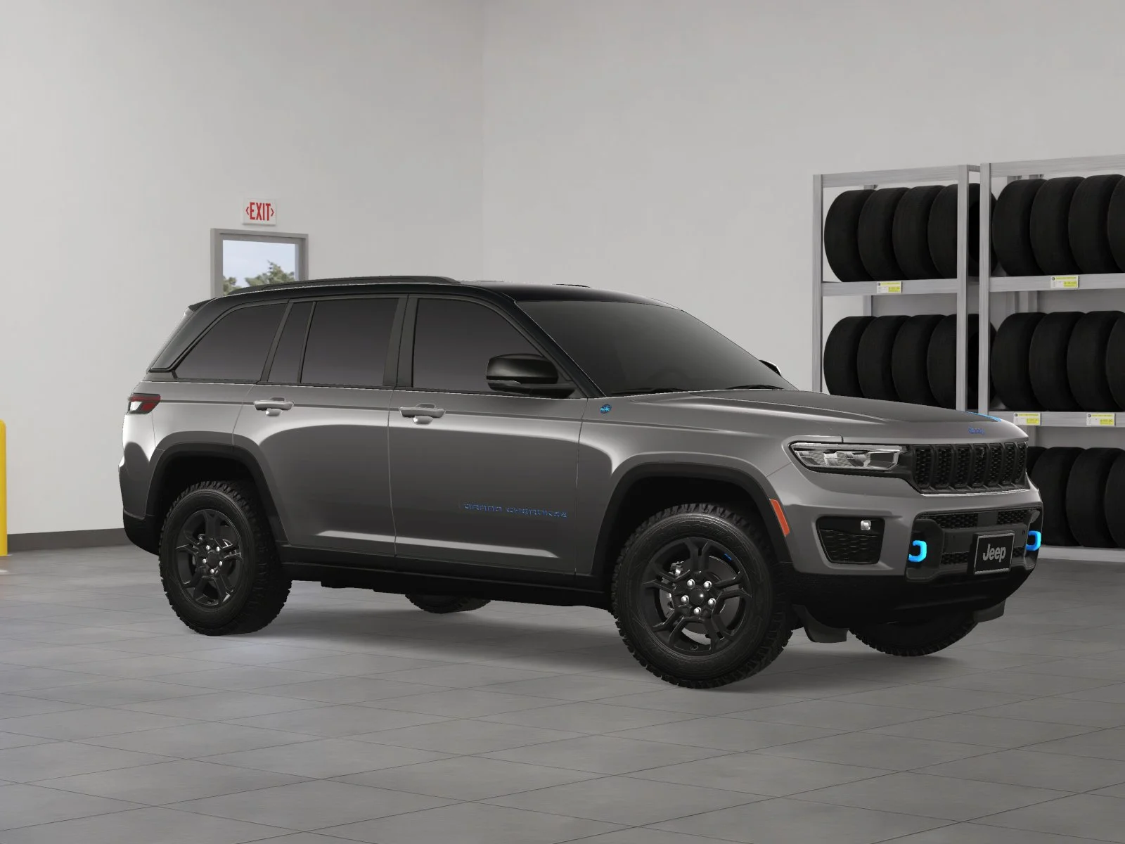 New 2024 Baltic Gray Metallic Clear-Coat Exterior Paint Jeep Trailhawk 4xe image 37