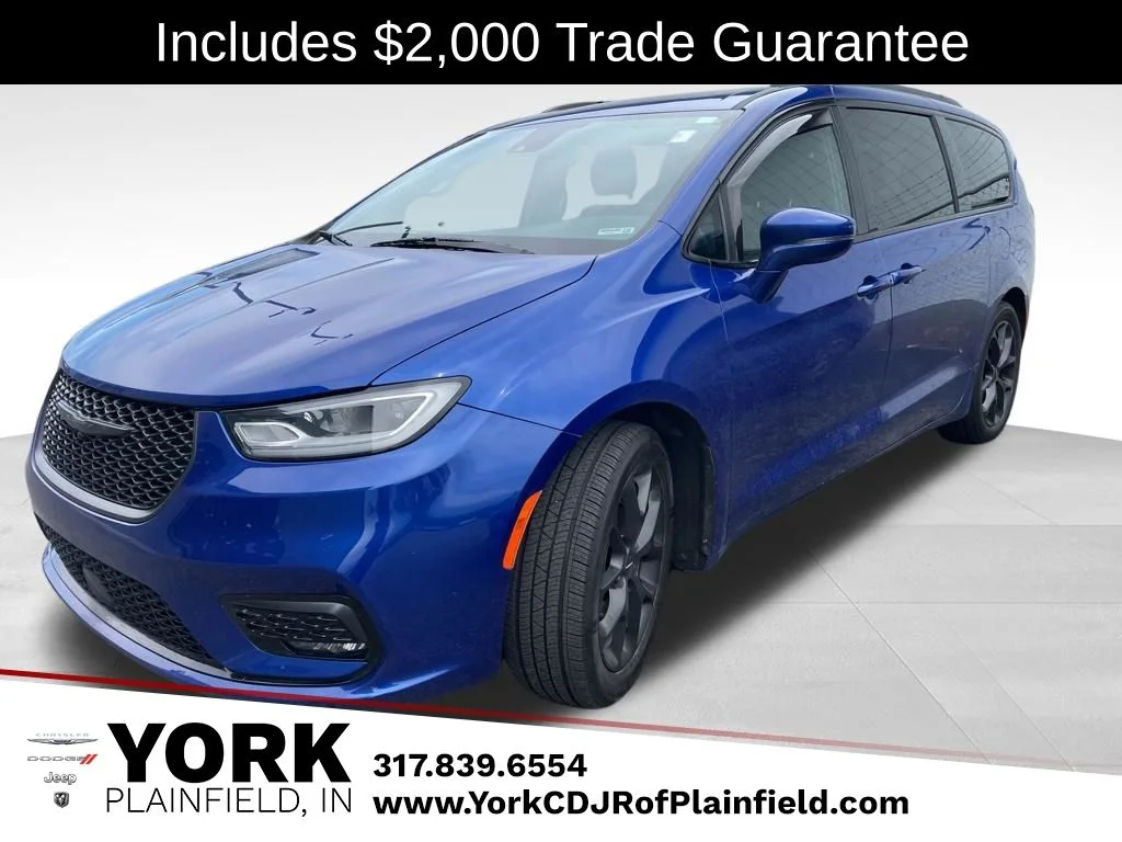 Blue 2021 Chrysler Pacifica Touring L FWD Minivan Front-Wheel Drive 9-Speed Automatic