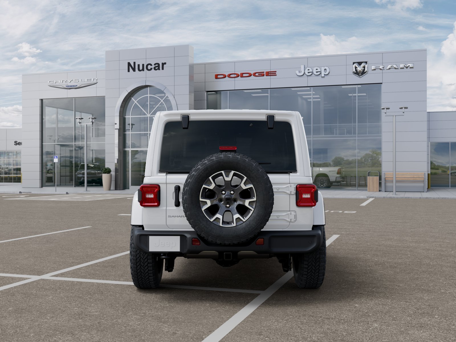 New 2026 Bright White Clear-Coat Exterior Paint Jeep Sahara image 7