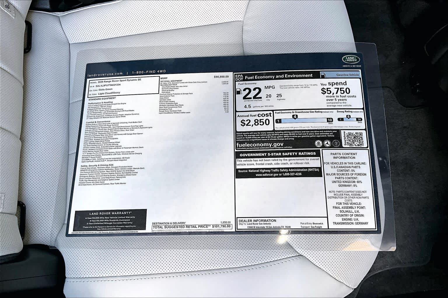 New 2026  Land Rover Dynamic SE image 21