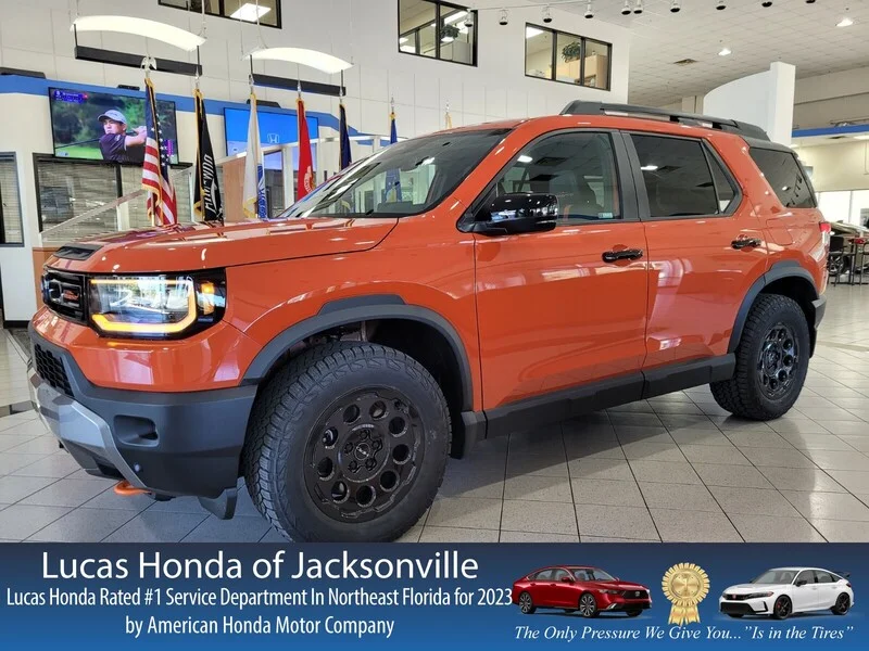 New 2026 Sunset Orange Honda TRAILSPORT BLACKOUT AWD image 1