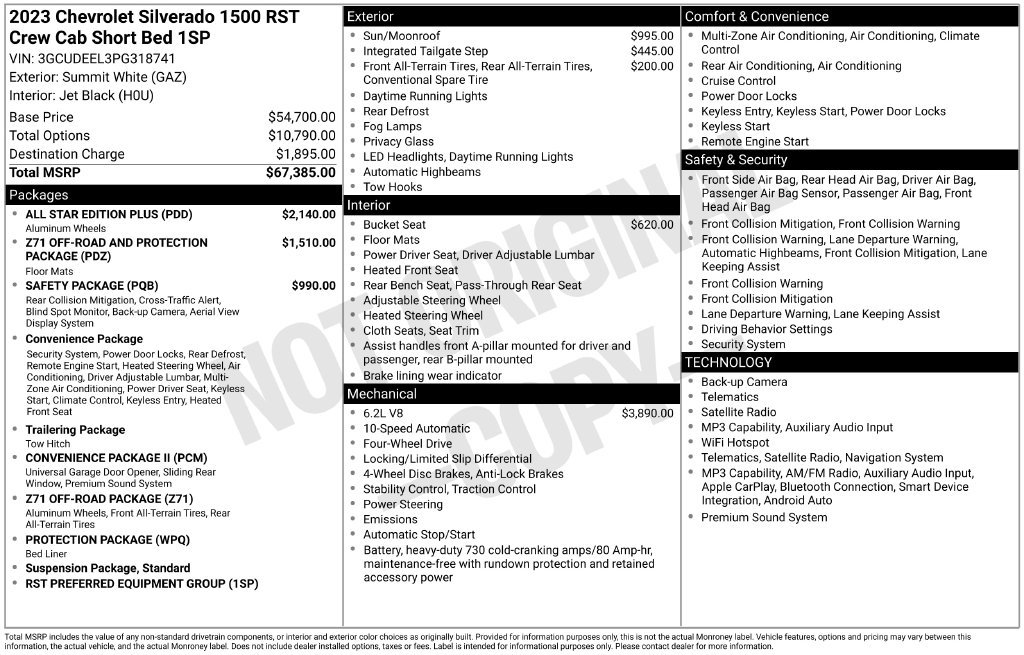 Used 2023 White Chevrolet RST image 10