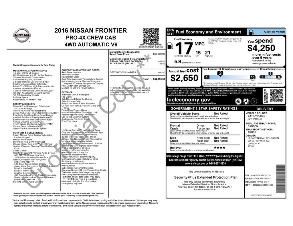 Used 2016 Red Nissan PRO-4X image 24