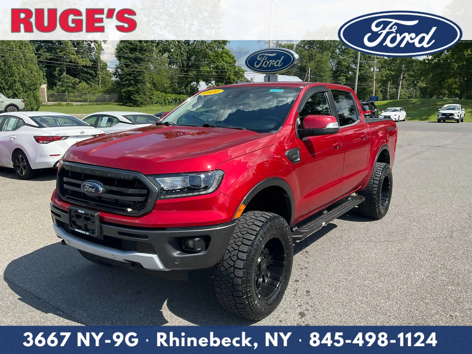 Used 2020 Rapid Red Metallic Tinted Clearcoat Ford LARIAT image 7