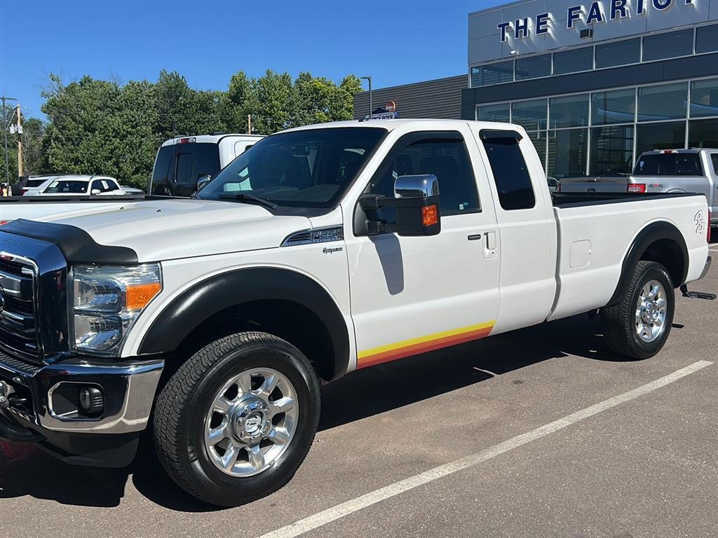 Used 2015 White Platinum Tri-Coat Metallic FORD LARIAT image 1