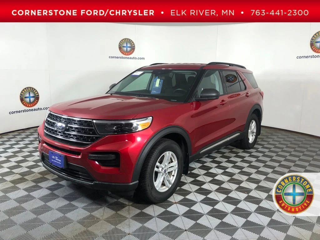 Certified Used 2021 Red Metallic Ford XLT image 1