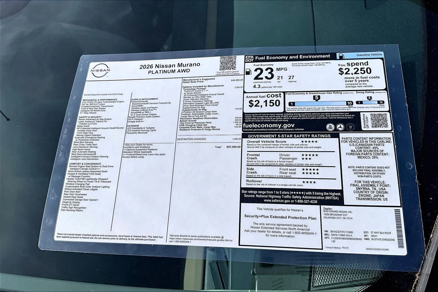 New 2026 Everest White Pearl TriCoat / Super Black Two-tone Nissan Platinum image 19