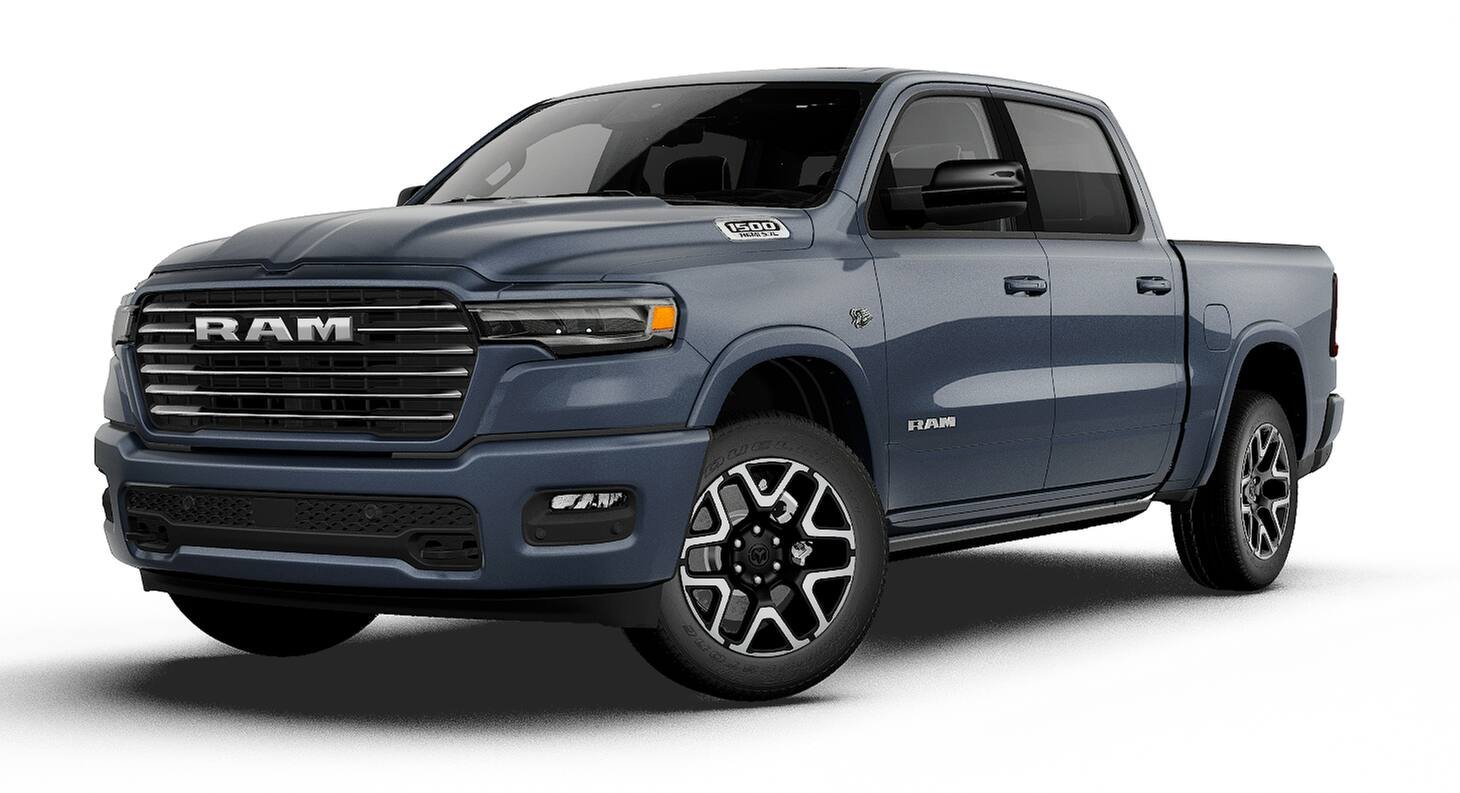 New 2027 Forged Blue Metallic Exterior Paint RAM Laramie image 13