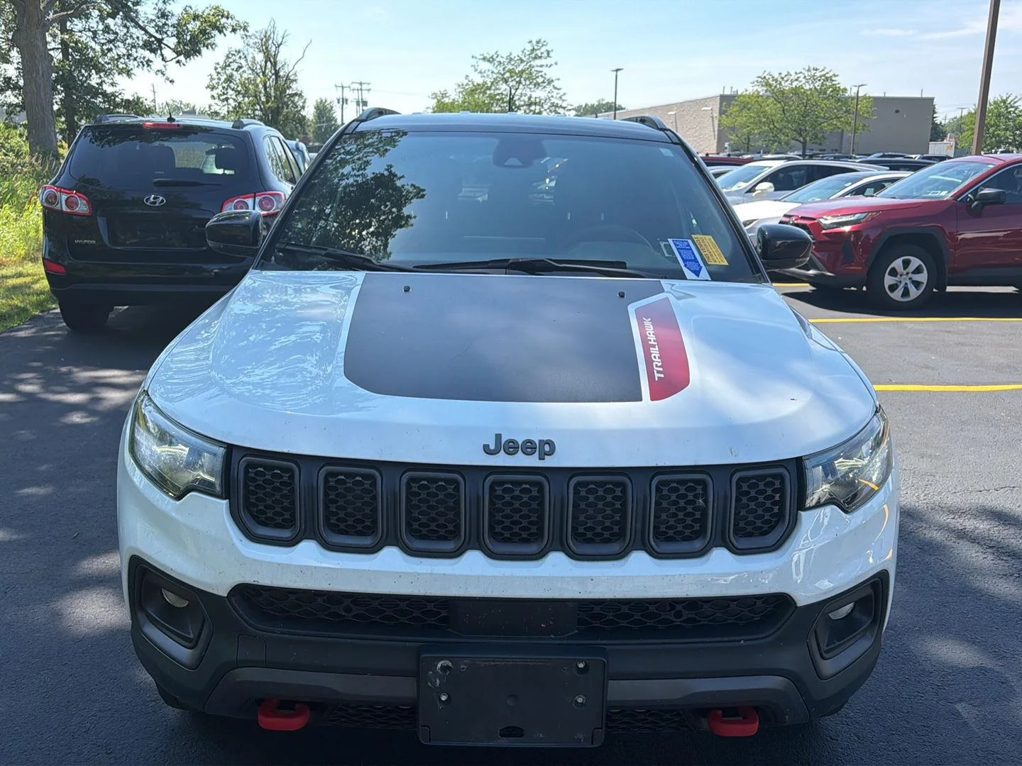 Used 2023 Bright White Clearcoat Jeep Trailhawk image 2