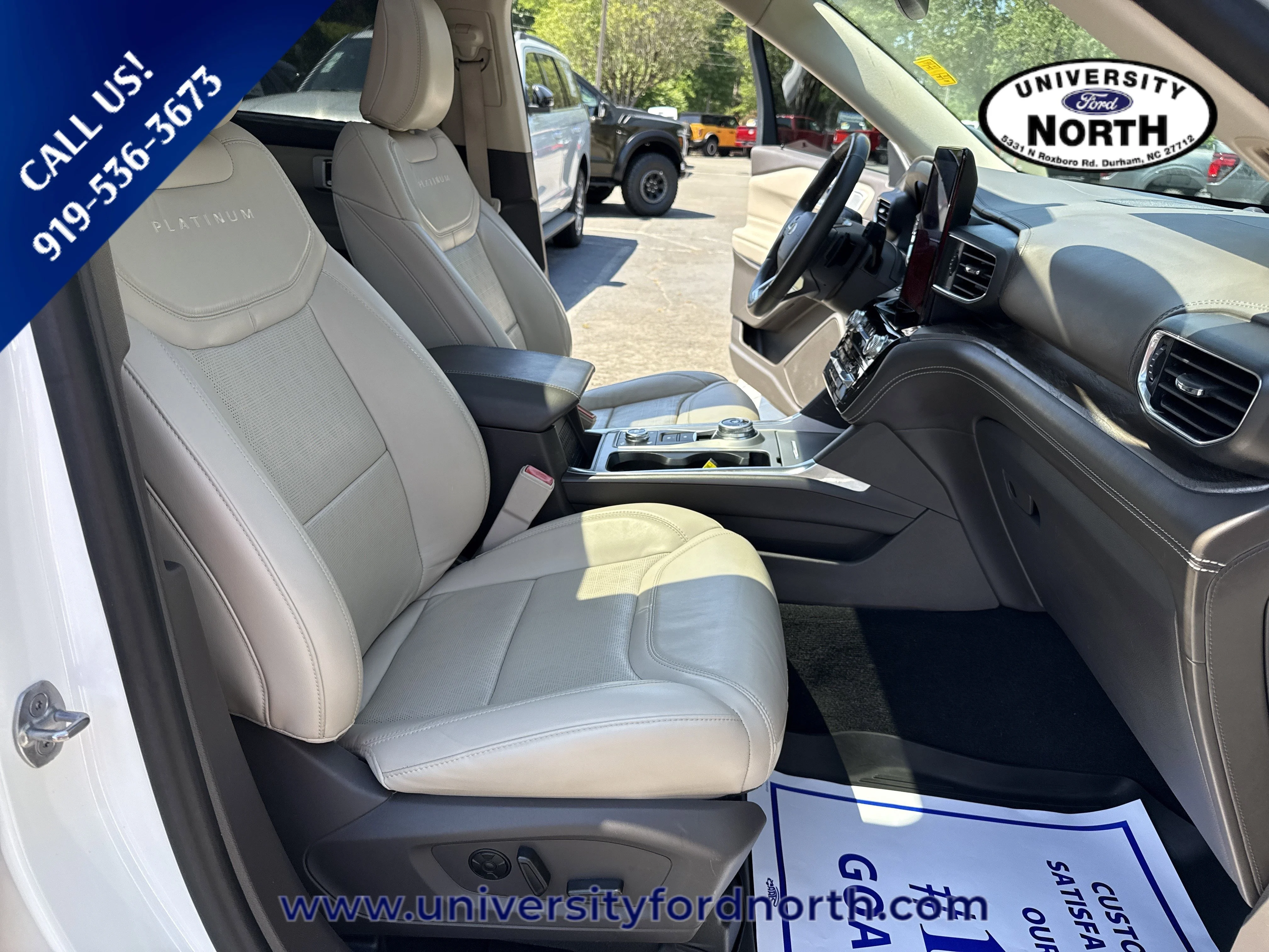 Used 2021 Star White Metallic Tri-Coat Ford Platinum image 40
