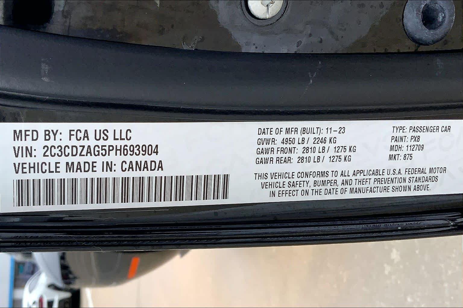 Used 2023 Pitch Black Clearcoat Dodge SXT image 33