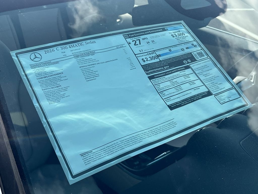New 2026 Polar White Mercedes-Benz C 300 image 37