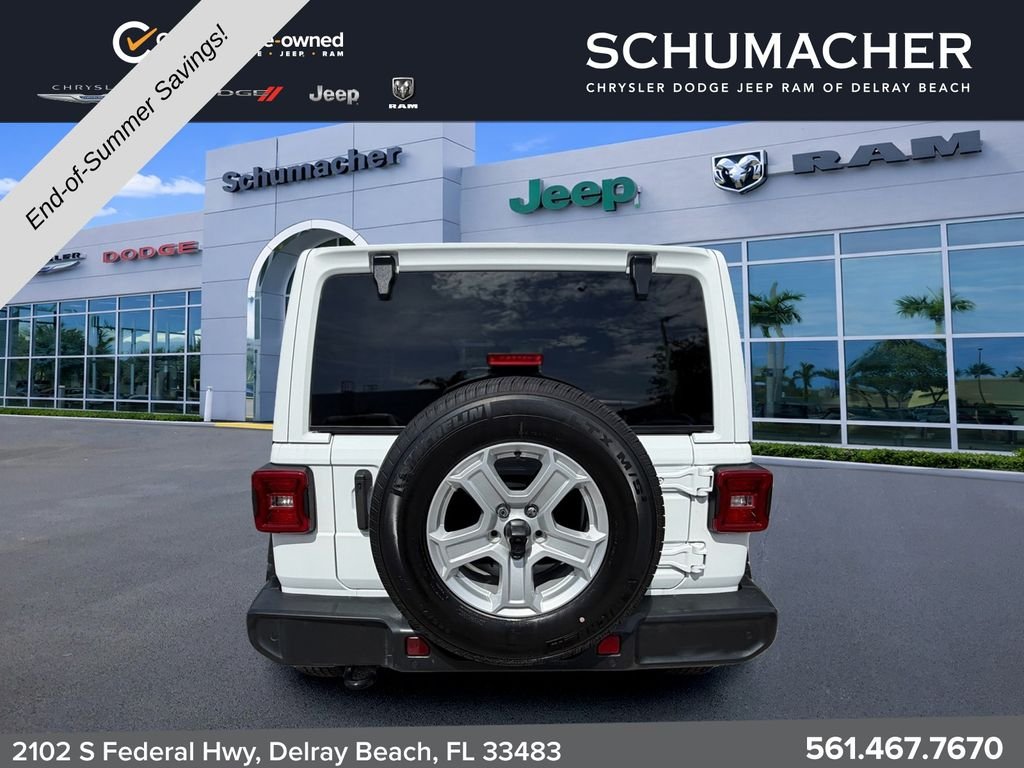 Used 2022 White Jeep Unlimited Sport S image 6