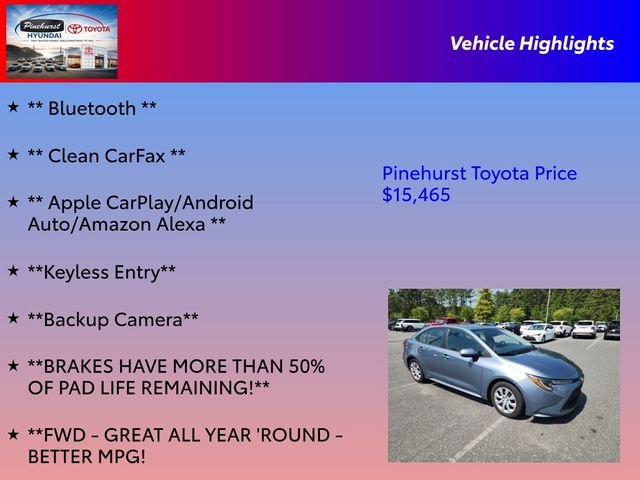 Used 2020 Blue Toyota LE image 16