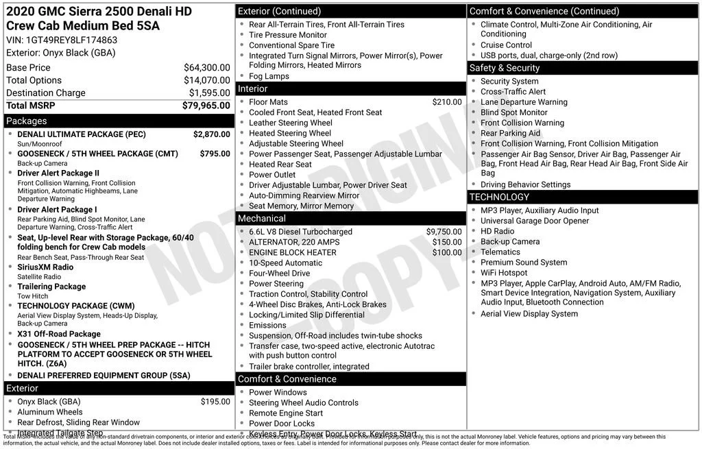 Used 2020 ONYX BLACK GMC Denali image 38